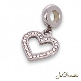 Korálka s príveskom 26x15mm CHIRURGICKÁ OCEĽ, 1ks (ch1753)